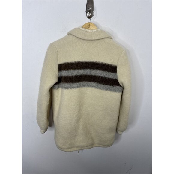 Vintage Myrna 70s Woman L Hippie Boho Jacket Sherpa Lined Nordic - Picture 5 of 9